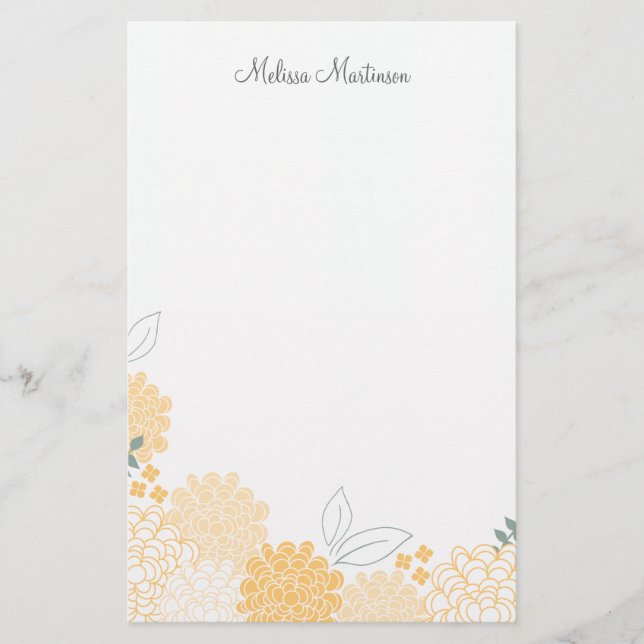 Spring Blossoms Personalised Stationery (Front)