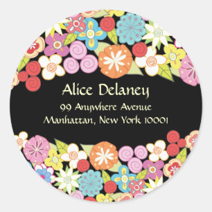 Spring Blossoms Return Address Labels Stickers