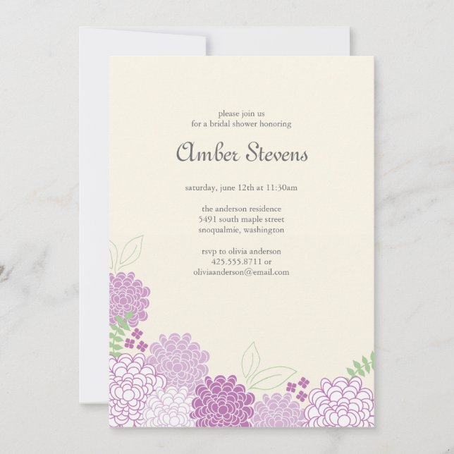 Spring Blossoms Shower / Party Invitation (Front)