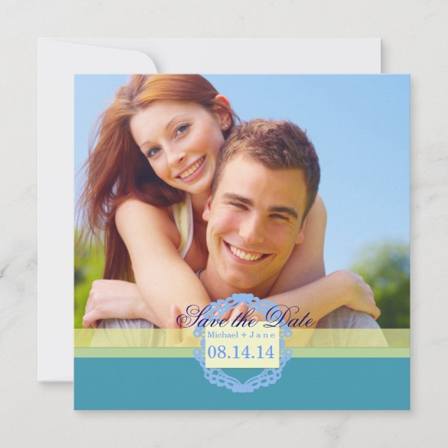 Spring blue save the date (Front)