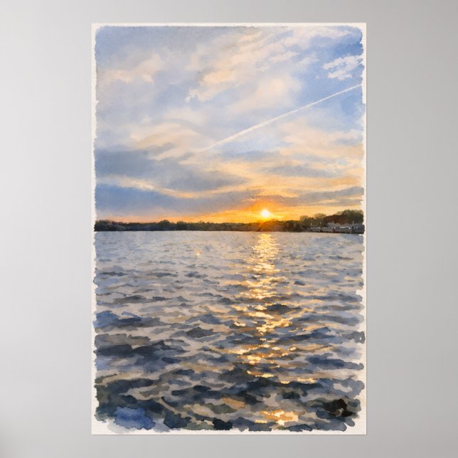 Spring Blue Skies & Sunset Glow Wall Art (Front)