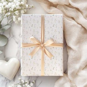 Spring Blue Wildflower Wrapping Paper