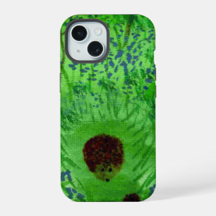 Spring Bluebell Wood Hedgehogs iPhone 15 Case
