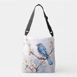 Spring Bluebird in the Blossoming Tree Crossbody Bag