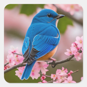 Spring Bluebird Square Sticker
