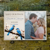 Spring Bluebirds Photo Save the Date