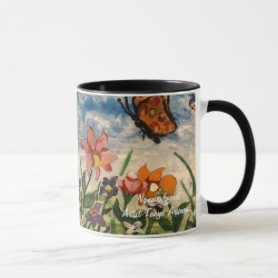 Spring Blues and Orange Children's Artwork Mug