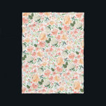 Spring Blush and Peach Watercolor Floral Fleece Blanket<br><div class="desc">Brighten up your room with these fresh spring florals in peach,  blush pink and sage.</div>