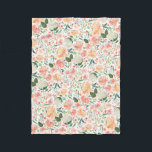 Spring Blush and Peach Watercolor Floral Fleece Blanket<br><div class="desc">Brighten up your room with these fresh spring florals in peach,  blush pink and sage.</div>