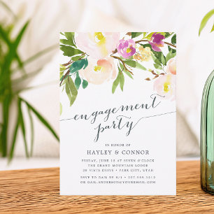 Spring Blush   Engagement Party Invitation