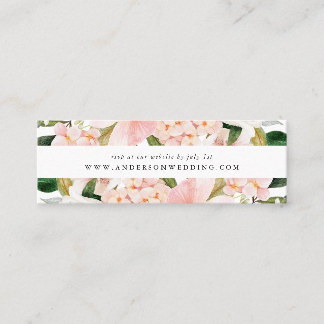 Spring Blush Floral Wedding RSVP Cards (Front)