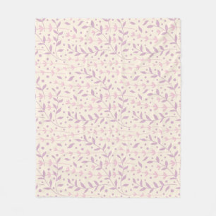 Spring Blush Meadow Branches Fleece Blanket