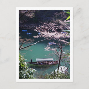 Spring Boating in Arashiyama Postcard