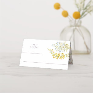 Spring Boho Wildflower Pampas Wedding Place Card