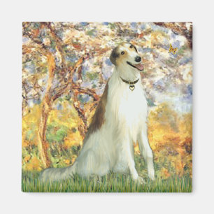 Spring - Borzoi Magnet