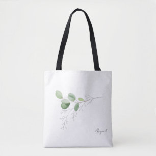 Spring Botanical Custom Bridesmaid Tote Bag