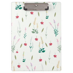 Spring Botanical Decorative Blooming Seamless Clipboard
