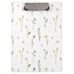 Spring Botanical Decorative Blooming Seamless Clipboard