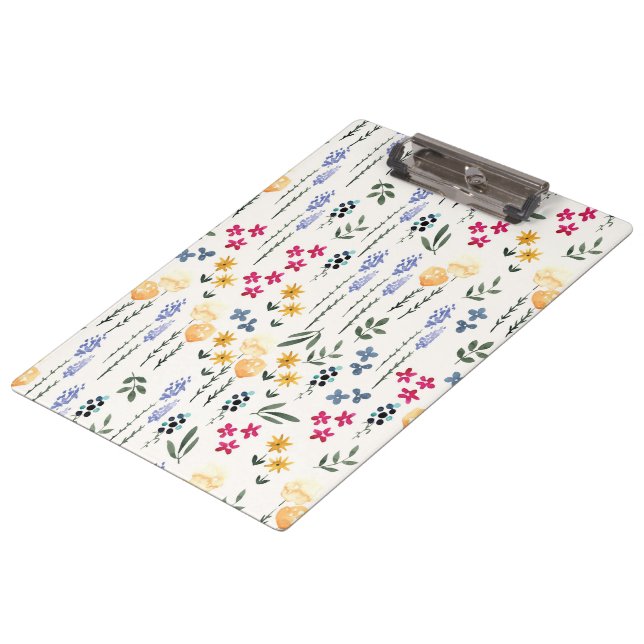 Spring Botanical Decorative Blooming Seamless Clipboard (Angled)
