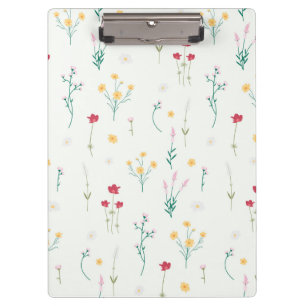Spring Botanical Decorative Blooming Seamless Clipboard