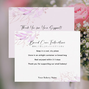 Spring Botanical Farmers Market Cake Care Thank You Card