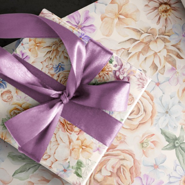 Spring Botanical Flowers Wrapping Paper (Creator Uploaded)