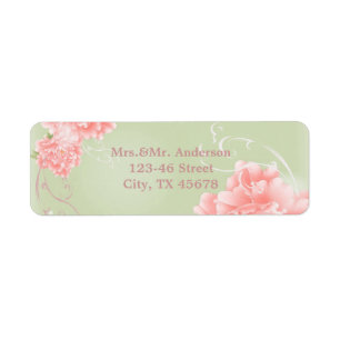 Spring Botanical mint pink peony wedding
