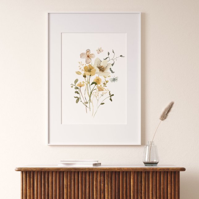 Spring Botanical Watercolor Flowers  Poster (Creator Uploaded)