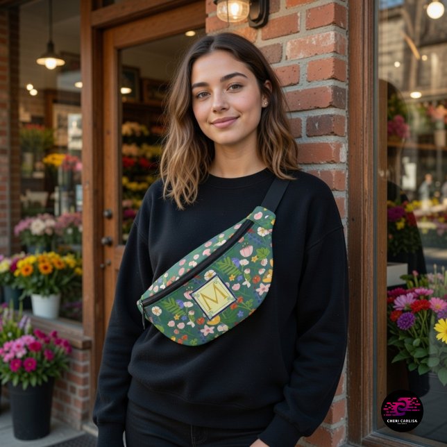 Spring Botanicals Monogram Bum Bags (This bag walks in before you do.)