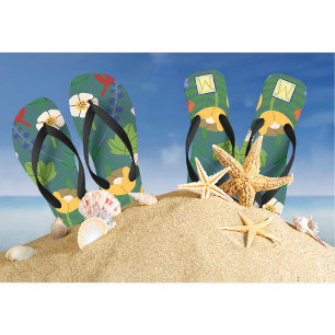 Spring Botanicals Monogram Jandals