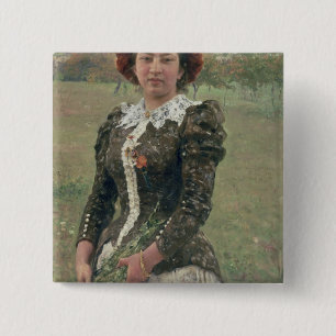 Spring Bouquet 15 Cm Square Badge