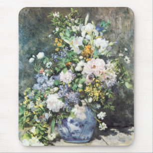 Spring Bouquet by Pierre Renoir, Vintage Flowers Mouse Pad