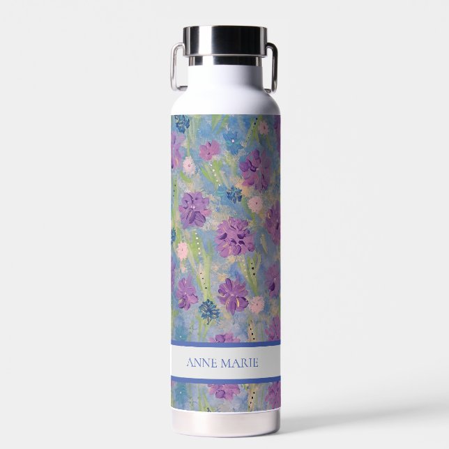Spring Bouquet Floral Custom Water Bottle (Front)