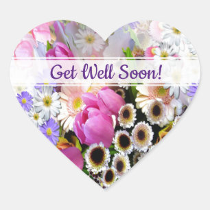 Spring Bouquet Heart Sticker