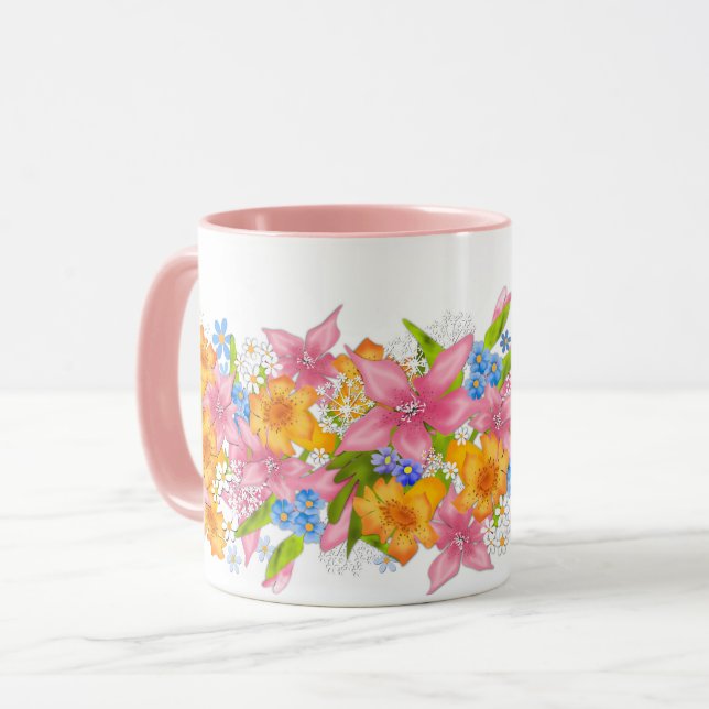 Spring bouquet mug (Front Left)