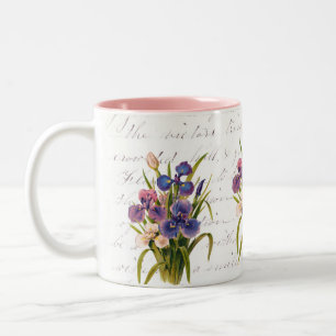 Spring Bouquet of Irises - Celebration of Flowers Two-Tone Coffee Mug