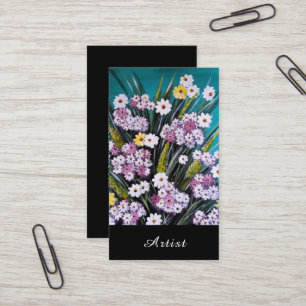 Spring Bouquet Painting by Alfred Fox Business Card