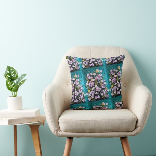 Spring Bouquet Painting by Alfred Fox Cushion (Chair)