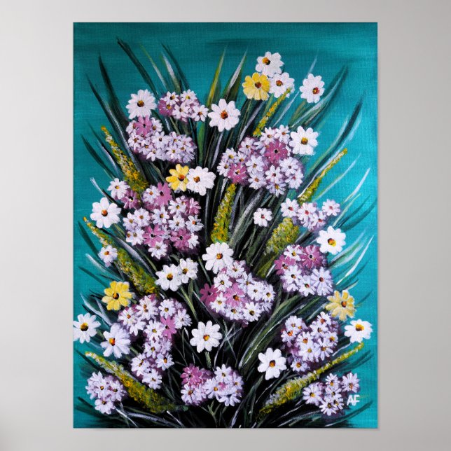 Spring Bouquet Painting by Alfred Fox Poster (Front)