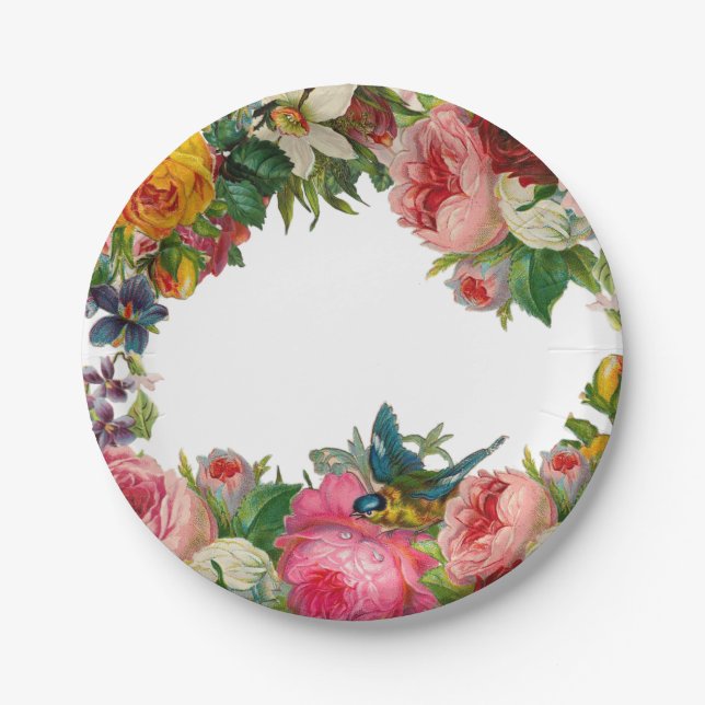 Spring Bouquet Paper Plate (Front)