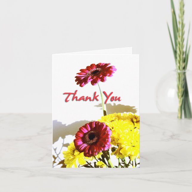Spring Bouquet Sympathy Thank You 3 Card (Front)