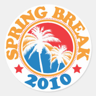 Spring Break 2010 Classic Round Sticker