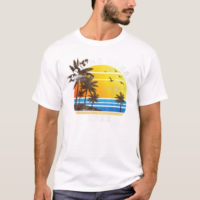 Spring Break 2022 Beach Matching Group Party T-Shirt (Front)