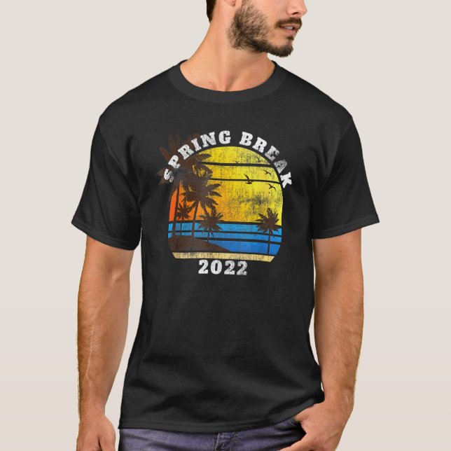 Spring Break 2022 Beach Matching Group Party T-Shirt (Front)