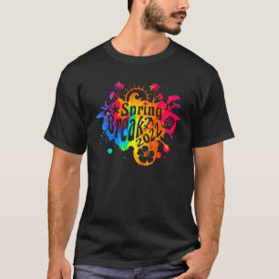 Spring Break 2022 Tie Dye Beach Vibes Summer Vaca T-Shirt