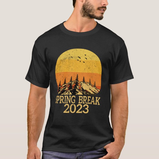 Spring Break 2023 family Spring Break Sunset mount T-Shirt (Front)