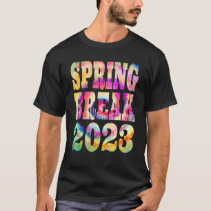 Spring Break 2023  Groovy Tie Dye Matching Family  T-Shirt