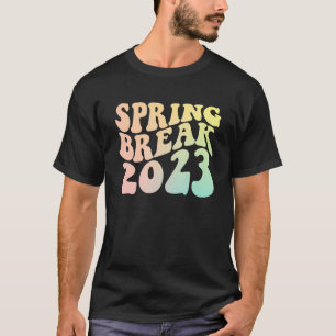 Spring Break 2023  Retro Groovy Vacation Beach T-Shirt