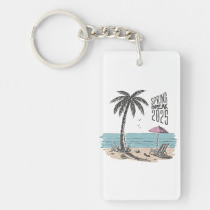 Spring Break 2025 Beach Vibes Key Ring