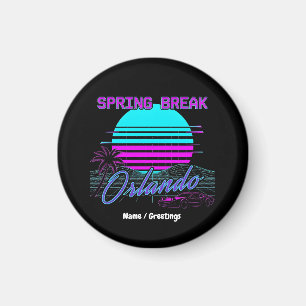 Spring Break 2026 Orlando After Dark Retro Synth Magnet